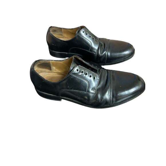 MENS FLORSHEIM BLACK LEATHER‎ DRESS SHOES SIZE 9 M - Picture 1 of 10